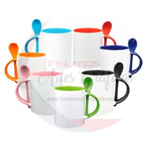 MUG COLOR INTERNO CON CUCHARA