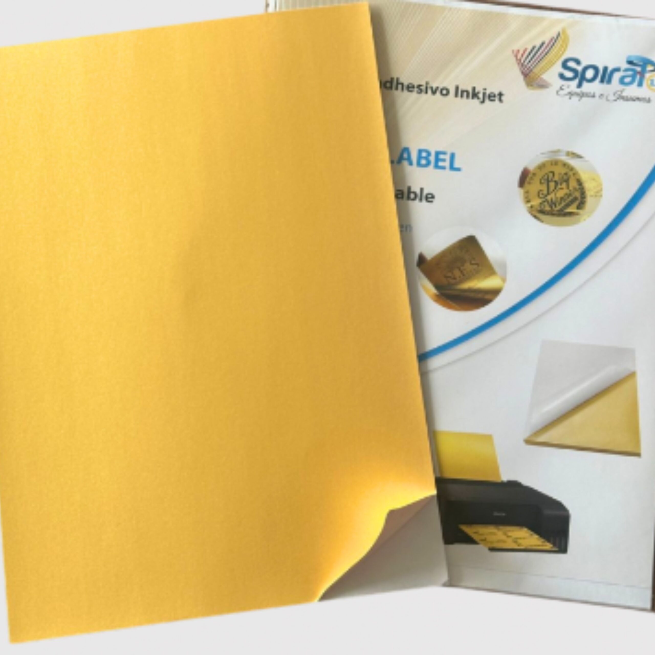 PAPEL FOOGRAFICO ADHESIVO DORADO*20 HOJAS